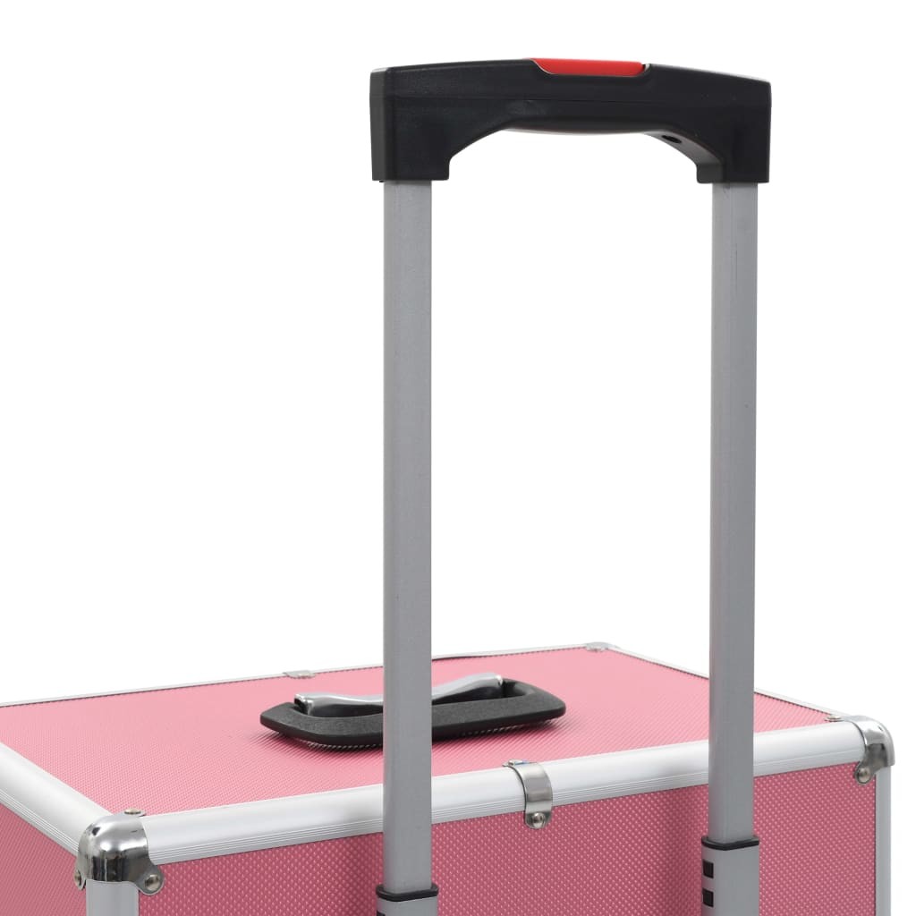 Make-up Trolley Aluminium Pink